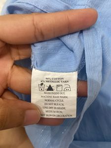 Light Blue Cotton Kurti