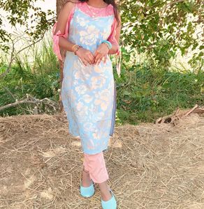 Pastel Floral Kurta Set