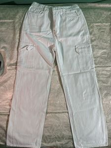 White Cargo Jeans