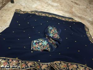 Embroidered Saree with Blouse