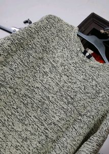 Woolen Loose Pattern Sweater For Women