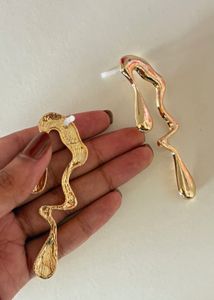 Metallic Gold trendy Earring - NEW/ UNUSED