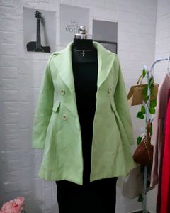 Mint Elegance Trench Coat