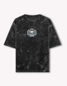 SAAHO MOVIE PUFF PRINTED ACID WASHED T-sh