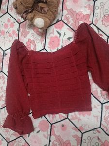 Off Shoulder Crop Top| Korean Top|Crop
