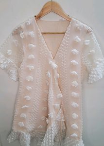 Pastel Peach Mini Dress