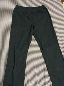 Black Cargo Cotton Pants