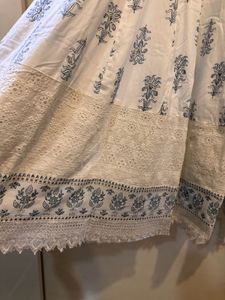 New white anarkali suit