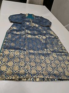 Beautiful Blue &amp; Gold Salwar Kameez Suit