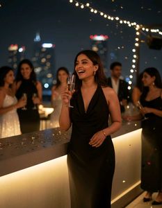 Elegant Black Halter Dress