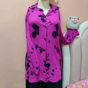 💖 Bold Magenta Abstract Print Blouse! 💖