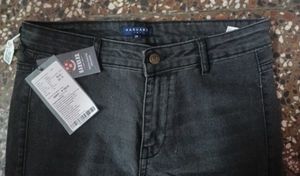 Black Flared Denim Jeans