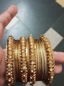 Traditional Gold Colour Bangles Set