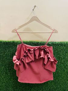 ELEGANT PARTYWEAR TOP FOR WOMEN WITH RUFFLES