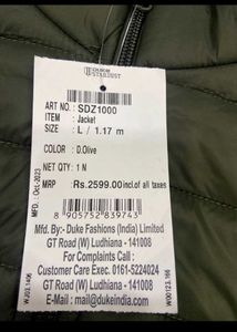 Ultra Soft New With Tag Mens Jacket