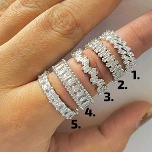 Crystal Diamonds Band Rings