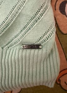 Mint Green Knit Sweater By Allen Solly