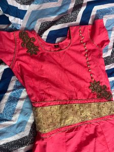 Girls&#39; Pink Ethnic Dress