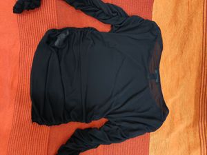 Black Ruched Fitted Top🦨