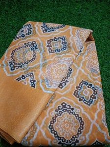 Gold Medallion Print Fabric