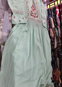 Elegant Embroidered Anarkali Suit Set