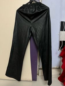 Faux Leather Flare Pants