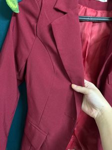 Maroon Blazer - Stylish &amp; Chic