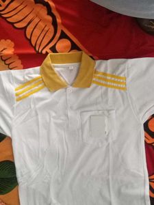 White & Yellow Polo Shirt