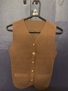 Brown Knit Waistcoat