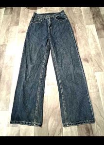 Wide Leg Dark Wash Denim Jeans
