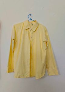 Off-White Butter Yellow Striped Button-Down