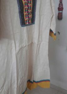 Cream Ethnic Kurta For Daily And Office