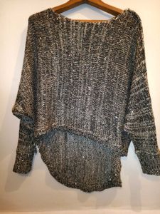 Sparkly Knit Hi-Lo Sweater Size S/M/L