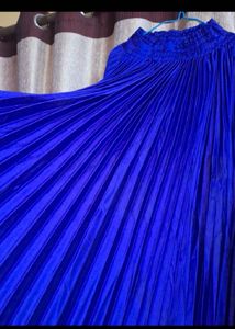 Blue Pleated Dress