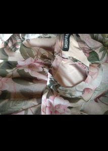 Floral Ruffle Neck Dress