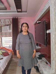 Gingham Print Tunic Top
