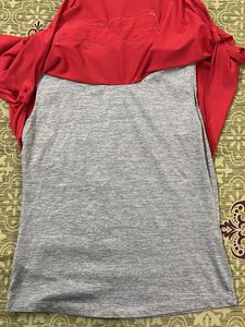 Red &amp; Grey Paris Top
