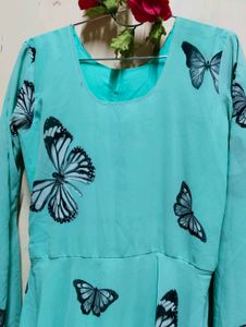 Butterfly Print Maxi Dress condition very 👍🏻 goo