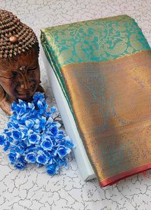 Orange Banarasi Silk Saree