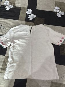Embroidered Detail Top