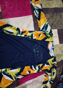 😍Stone Work Navy Blue 💙 Yellow Jacket Top I 38