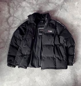 Flion Black Double Zipper Puffer Jacket