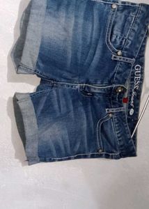 Guess Denim Cuffed Shorts