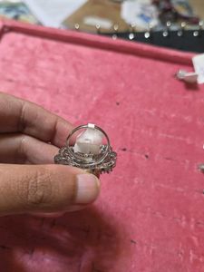 Zircon Sea Blue Ring Adjustable