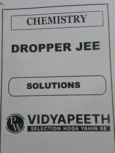 Chemistry Dpp Class 12 PW Vidyapeeth And Sankalp