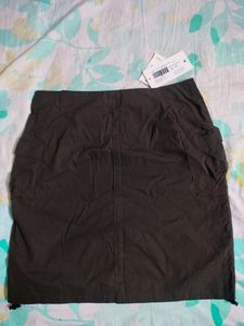Brown Pocket Skirt
