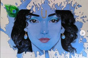 Lord Krishna Drawing