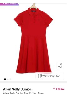 (Allen Solly)Red Basic Dress (Girl's)