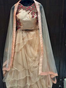 Elegant Peach Lehenga Choli Set