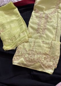 Elegant Green Suit Material